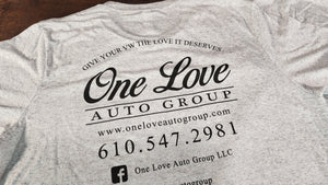 One Love Shop Shirt - Ash Grey Tri-Blend